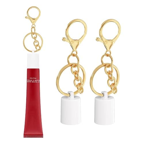 Sonnorel Lip Gloss Keychain Compatible for Summer Fridays Lip Balm, Lipgloss Cap and Holder Set - Image 1