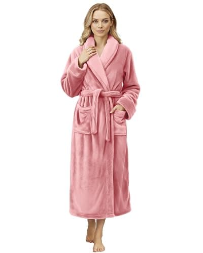 NY Threads Premium Womens Robe, Plush Fleece Long Bath Robe for Women, Fluffy Soft Women's Bathrobe - Image 1