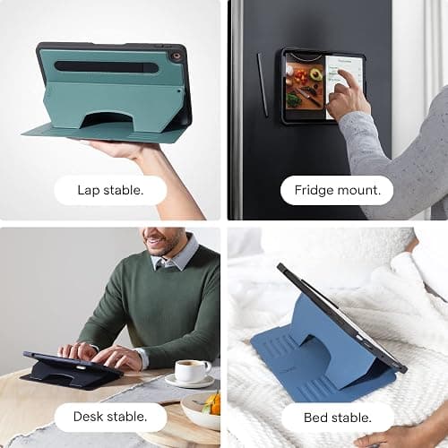 ZUGU CASE for iPad Air 11 (M3 2025 / M2 2024) iPad Air 4 & 5 10.9 Inch (2020/2022) - Protective, Ultra Thin, Magnetic Stand, Sleep/Wake Cover with Apple Pencil Charging & Storage - Black thumbnail 5