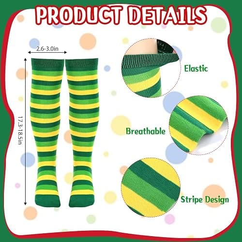 GANSHAYA 4 Pcs Halloween Caterpillar Costume Accessory Book Character Cosplay Red Knitted Beanie Hat Headband Socks Gloves for Halloween Cosplay Party thumbnail 4