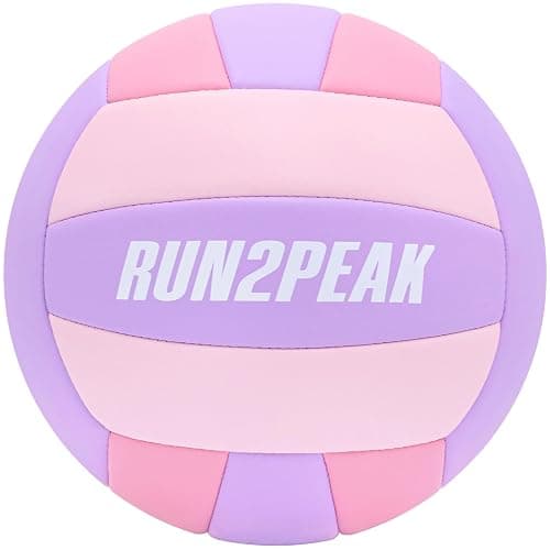 RUN2PEAK Soft Touch Volleyball Ball Gifts for Teen Girls Kids Youth Team Beginners Durable Volleyballs for Outdoor Indoor Beach Pool Water Play Official Size 5 Training Practice Volley Ball - Image 1