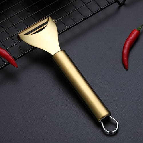 Gold Potato Vegetable Peeler, Kyraton Stainless Steel Apple Fruit Veggie Peeler with Gold Titanium Plating, Peelers for Kitchen Ergonomic Non Slip Handle,Set of 2 thumbnail 9