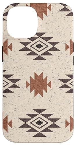 Western Boho Aztec Pattern Country Southern Chic Rustic Case for iPhone 14 - Image 1