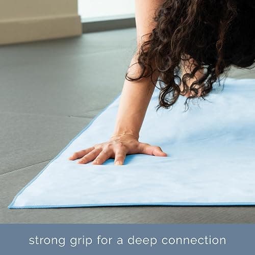 S&T INC. Yoga Mat Towel, Quick Dry Towel, Soft and Absorbent for Gym, Pilates, and Hot Yoga Mat, 1 Pack, 26.5 inches x 72 inches, Microfiber, Blue thumbnail 5