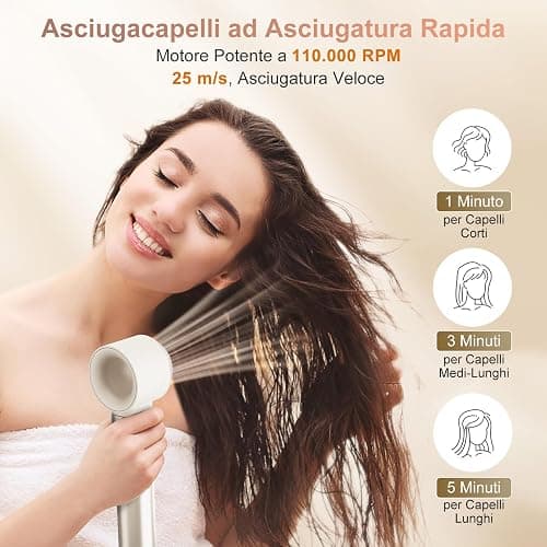 7MAGIC Air Styler 6 In 1, Asciugacapelli Ionico, Spazzola Rotante Per Capelli, Arricciacapelli Automatico, Spazzola Lisciante, Senza Danni Da Calore, Asciugatura Rapida, Con Borsa Da Viaggio thumbnail 5