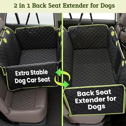 2-in-1 Dog Car Seat Cover for Back Seat, Transform to Passenger Mode - Dog Car Seat, Waterproof, Scratch-resistant, Support to 330lbs, for Outdoor Activities, Travel, to the Vet, for Cars/SUV/Truck thumbnail 2