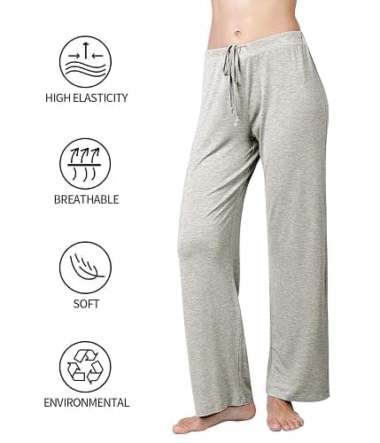Air Curvey Casual Womens Pants Soft Lounge Pants Sleep Pajama Bottoms With Pocket thumbnail 3