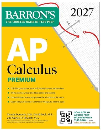 AP Calculus Premium, 2027: Prep Book with 12 Practice Tests + Comprehensive Review + Online Practice (Barron's AP Prep) - Image 1