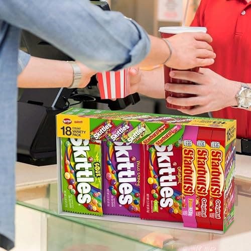 SKITTLES & Starbust Assorted Candy Variety Pack for Holidays, Gifts, Parties, Candy Assortment, 37.05 oz (18 Count) Bulk Box thumbnail 7