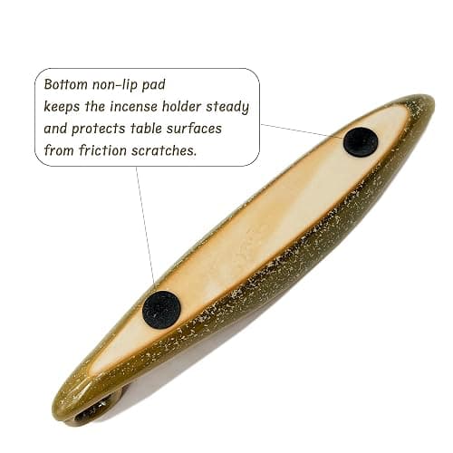 9" Length Incense Stick Holder with 3 Holes, White Porcelain Incense Tray Ash Cather for Spa, Meditation Room, Yoga, Home, Office (Ash Blue Violet) thumbnail 4