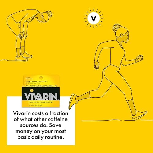 Vivarin, Caffeine Pills, 200mg Caffeine per Dose, Safely and Effectively Helps You Stay Awake, No Sugar, Calories or Hidden Ingredients, Energy Supplement, 40 Tablets thumbnail 7