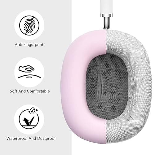Filoto Case for Airpods Max Headphones, Ear Pad Case Cover/Ear Cups Co ver/Headband for AirPods Max (USB-C/Lightning)(2024/2020), Silicone for Apple Airpod Max, Accessories Cases(Pink) thumbnail 3
