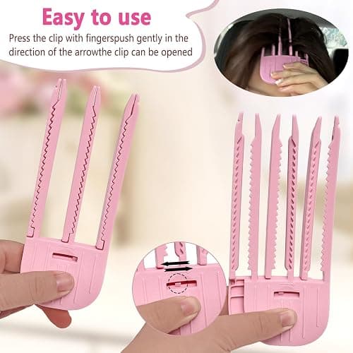 MiUWUU 2PCS Hair Volume Clips Root Booster Clips For Women Hair Volume Clip Styling Tools Pink thumbnail 3