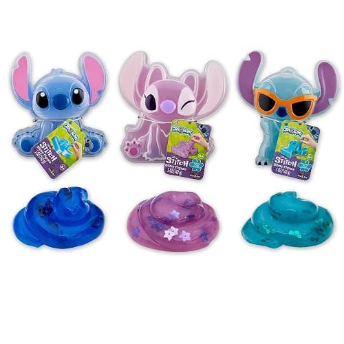 CRA-Z-Art Disney Stitch Shaped Slime Container Set, 3-Pack, Colorful, Fun Slime Play thumbnail 3