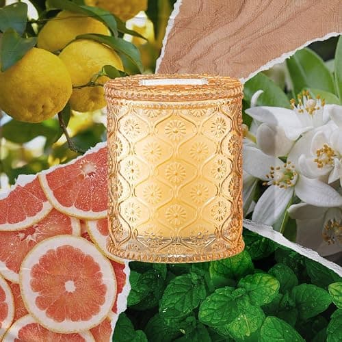 LA JOLIE MUSE Yuzu & Neroli Blossom Scented Candles, Citrus Candles for Home Scented, Natural Soy Wax Candle, Candles Gifts for Women, 6 oz 40 Hours Burn thumbnail 2