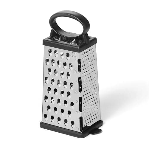 Starfrit Stainless Steel 4-Sided Boxed Grater with Removable Base Cover and Measuring Cup - Corner Cut-Outs to Measure Output (2025 Version) thumbnail 7