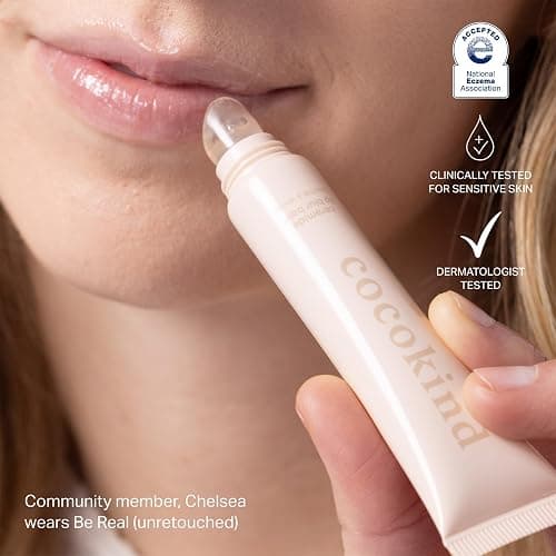 Cocokind Clear Lip Blur Balm, 0.37 OZ | Hydrating Lip Balm with Ceramides & Peptides, Made for Sensitive Skin & Lips, Unflavored & Fragrance-Free thumbnail 2