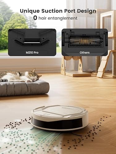 Lefant M210 Pro Robot Vacuum, Strong 2200Pa Suction, 120 Min Runtime, Super Slim Thin, Low Noise, Self-Charging, Wi-Fi/App/Alexa Control, Ideal for Pet Hair & Hard Floors thumbnail 6