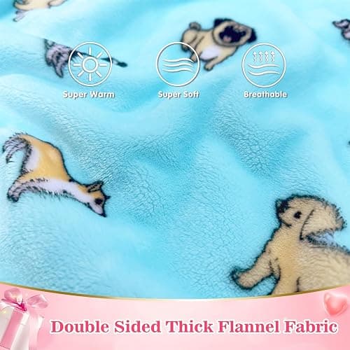Waitu Wearable Blanket Sweatshirt Gifts for Women and Men, Warm and Cozy Giant Blanket Hoodie, Thick Flannel Blanket with Sleeves and Giant Pocket - Light Blue thumbnail 4