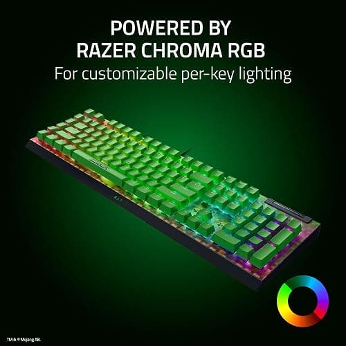 Razer BlackWidow V4 X Mechanical Gaming Keyboard: Green Switches Tactile & Clicky - 6 Macro Keys - Chroma RGB - Doubleshot ABS Keycaps - Sound Dampening & Stabilizers - Minecraft Edition thumbnail 6