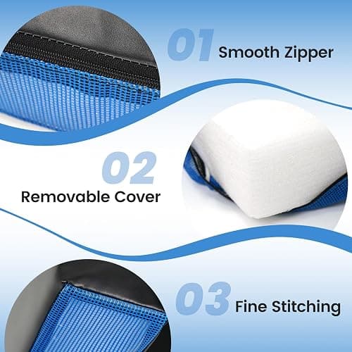Goplus 4" Thick Folding Gymnastic Mat, 4ft x 4ft x 4in Thickened Bi-Fold Fitness Mat with Carrying Handles & PU Leather Cover, Home Gym Tumbling Mat for Stretching, Pilates, Aerobics Workouts thumbnail 6