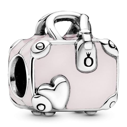 PANDORA Pink Travel Bag Charm | Sterling Silver & Enamel, Jewelry for Women with Gift Box, Compatible with PANDORA Moments thumbnail 2