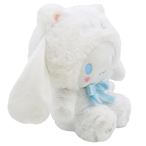 COAQAC Kawaii Cartoon White Bear Plush Toy - Super Soft Plush Animal Pillow, Adorable Cross-Dressing Series Doll, Gift for Girls and Kids (7.8inch) thumbnail 2