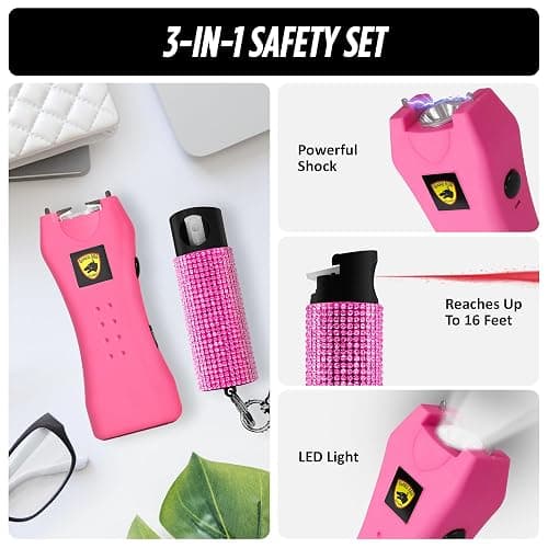 Guard Dog Security Pepper Spray and Stun Gun Flashlight, Rechargeable, Self-Defense Keychain for Women, Pepper Spray Stun Gun Combo, Personal Security Value Set, Rechargeable Flashlight, 0.5 fl oz thumbnail 4