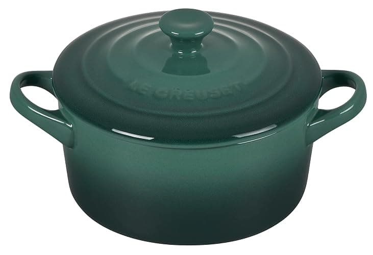 Le Creuset Stoneware Mini Round Cocotte, 14 oz., Artichaut - Image 1