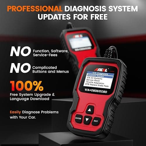 ANCEL VD500 OBD2 Scanner Diagnostic Tool for Volkswagen VW Audi Skoda Seat Diagnosis Check Engine Light EPB ABS SRS Code Reader Oil Throttle Position Adaption Brake Pad Reset thumbnail 4