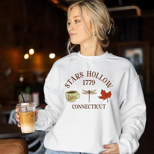 Stars Hollow Connecticut Crewneck Sweatshirt - Fall Vibe Sweater for Fans thumbnail 3