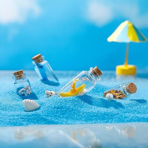 Geiserailie 45 Pcs Mini Glass Bottles with Cork Stoppers Spell Jar Mini Glass Vials Potion Bottles Clear Wishing Jars with 50 Eye Screws 3 Funnels for Party Favors DIY Art Crafts Decoration, 5 Sizes thumbnail 6