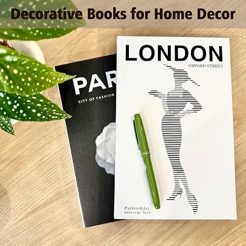 Decorative Books Set of 3, Faux Coffee Table Books for Home Decor | Set of 3 faux decorative books for coffee tables, shelves, and desks, adding a layered look to home and office decor. thumbnail 7