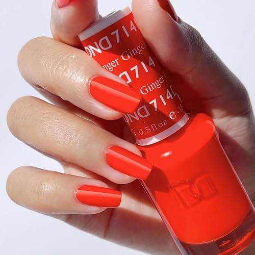 DND Gel Polish Set, Orange Collection, UV/LED GelPolish and Air Dry Nail Lacquer, Matching Chip-Free Polish Duo, 0.5 Fl Oz Each thumbnail 2