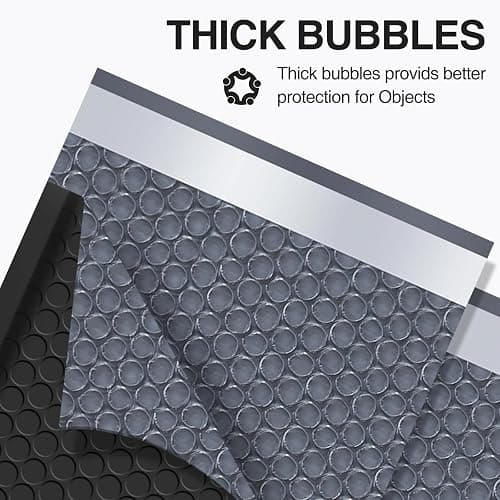 UCGOU Bubble Mailers 5x8.6" Usable Size 5x7" Padded Envelope Black 100 Pack | Waterproof Lightweight Mailing Packages,Opaque Self Seal Adhesive Boutique Padded Shipping Bags for Jewelry Makeup Supplier thumbnail 5