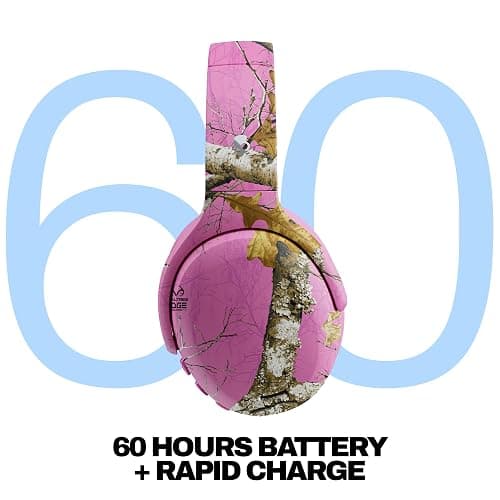 Skullcandy Crusher ANC 2 Wireless Over-Ear Bluetooth Headphones with Multi-Sensory Bass, Active Noise Cancelling, Up to 60 Hours Battery, Microphone for iPhone Android - Realtree Edge Colors Pink thumbnail 3