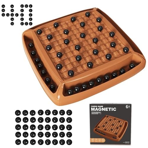 Magnetic Game Chess, Magnet Game Board Games for Kids and Adults, Magnet Chess Set Family Games Ideal for Family and Friend Games Night, 2-4 Players - Image 1