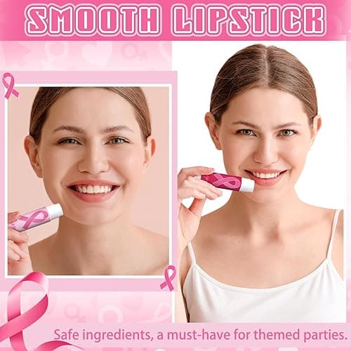 Siifert 50 Pack Breast Cancer Awareness Accessories Gifts Bulk Lip Balms Favors Pink Ribbon Lip Balms Favors Breast Cancer Awareness Month Support Party Items Decorations for Women Men Survivors - 50 thumbnail 6