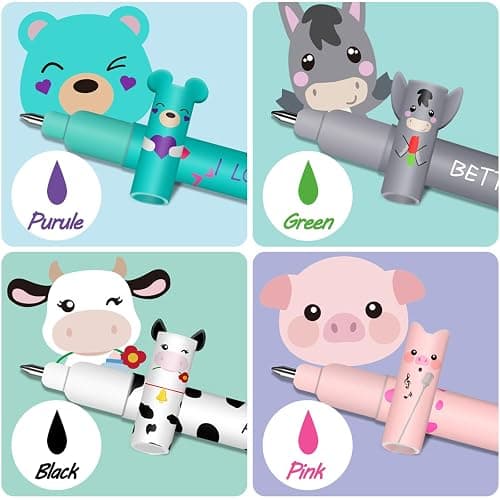 CARxlythic Set of 10 erasable gel pens + Estuche Escolar de 2 en 1 Koala + marcapáginas, Bolígrafo de gel borrable, temperature sensitive, diameter 0.7 mm thumbnail 4