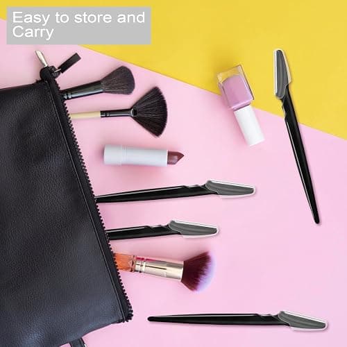 21 Pcs Eyebrow Razors, Face Razors Multipurpose, Exfoliating Dermaplaning Tools, Eyebrow Trimmers Shaver with Safety Cover, Facial Hair Removal for Women Men Body Use (Black) thumbnail 6