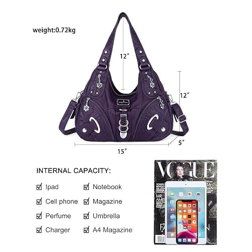 Angelkiss Hobo Purses and handbags for Women Satchel Handbag Women Purses Large Daily Shoulder Bags thumbnail 3