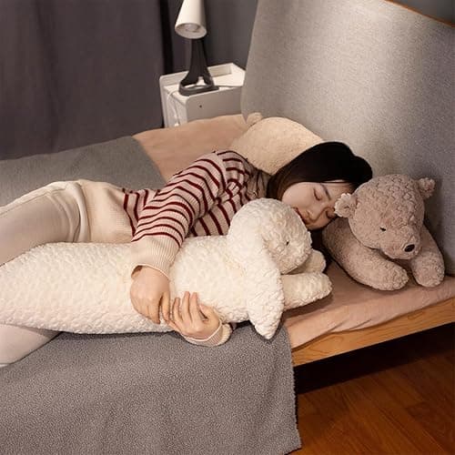 Hofun4U Rabbit Plush Pillow, Rabbit Stuffed Animal, Rabbit Plush Long Body Pillow Gift for Kids Adults (White,47 inch) thumbnail 8