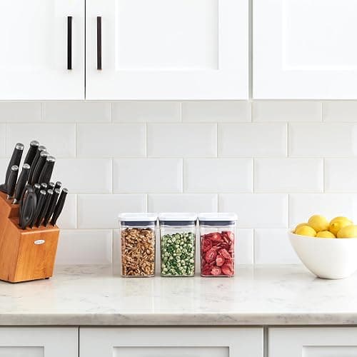 OXO Good Grips 3-PC Small Square Short POP Container Set,(Pack of 2) thumbnail 2