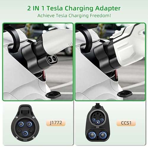 Otytkgo 2 in 1 CCS & J1772 to Tesla Adapter, 250KW/80A DC/AC Fast Supercharger CCS1 to Nacs Adapter, Only Fit for Tesla Model Y 3 S X Compatible Level 1 2 3 Charging Stations thumbnail 5