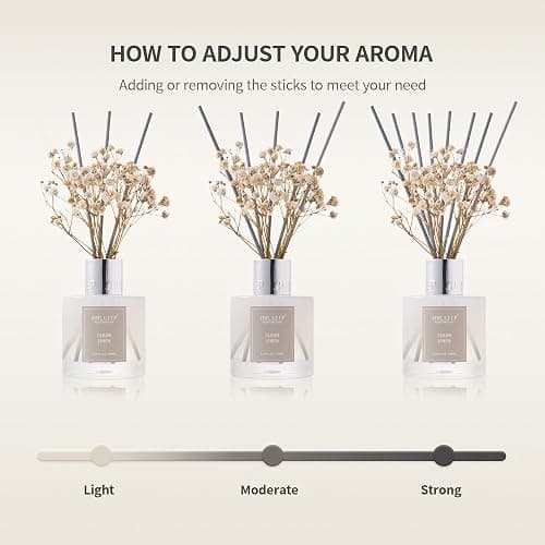 Airkeep Reed Diffuser Set,3.38 fl oz (100 ml) - Ocean Mist&Sea Salt Oil Diffusers with 8 Reed Sticks,Home Fragrance Reed Diffuser for Bathroom Shelf Decor thumbnail 3