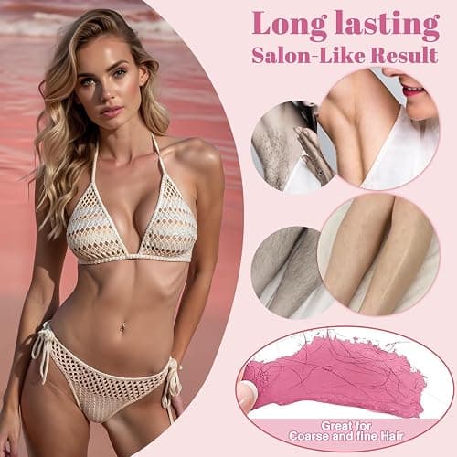 Waxing Kit for Women & Men: Wax Kit Wax Warmer for Hair Removal with 5 Packs Hard Wax Beads & Wax Pot, At-Home Wax Melt Warmer for Brazilian Bikini, Legs & Body, Ideal for Sensitive Skin & Beginners thumbnail 5