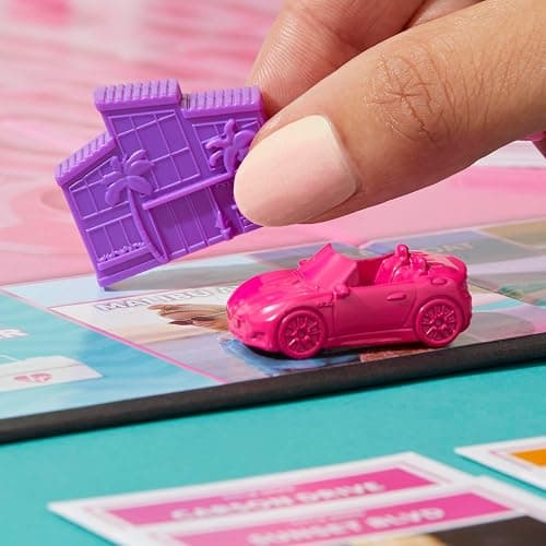 Monopoly Barbie Edition, das Klassische Brettspiel inspiriert von Barbies Traumwelt und ihren Abenteuern, originelles für Kinder und Teenager thumbnail 2
