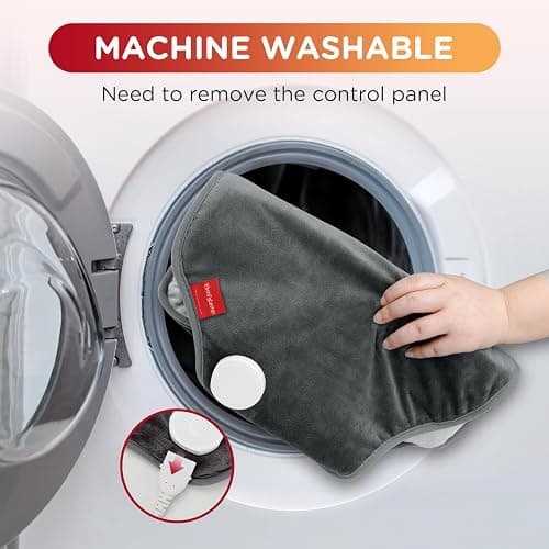 Heating Pad for Back, Comfytemp Fathers Day Dad Gifts for Men, Large Electric Lower Back Heating Pad, FSA Eligible HSA Heat Pads for Women Mom Period Lumbar Abdomen, XL Heated Belt — 11 Auto-Off, Grey thumbnail 6