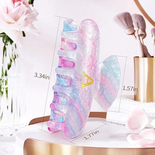 Fycert Gifts for Women Teen Girls,Medium Initial Hair Clips - Lavender,M | Personalized Strong Hold Claw Clips – Great for Updo,Half Up Hairstyle – Daily Hair Accessories,Birthday Bridesmaid Gift thumbnail 6
