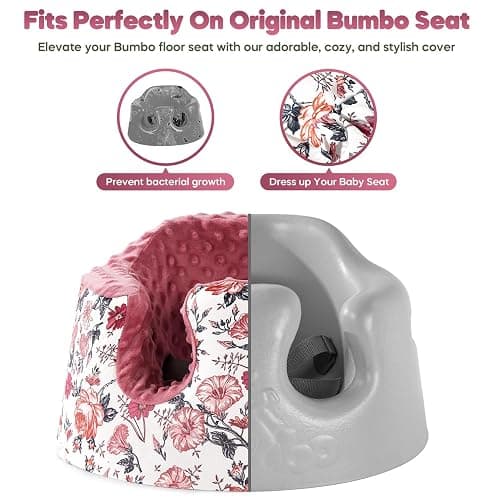 Seat Cover Compatible with Bumbo and Nuby Seat, Booster Seats Accessories, Soft Breathable Cover for Baby Girl Boy, Cover Only thumbnail 6